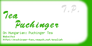 tea puchinger business card